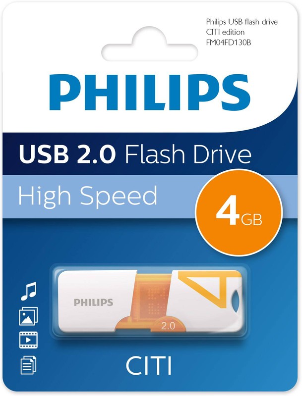 

Накопитель USB 2.0 4GB Philips FM04FD130B/97 CITI, FM04FD130B/97