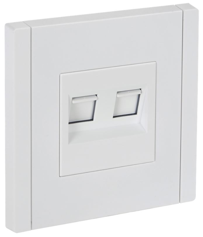 

Розетка компьютерная двойная IEK FP-K20-2-K01 FORTE&PIANO RJ45 кат.6 FP234 белый, FP-K20-2-K01