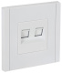 фото Розетка компьютерная двойная IEK FP-K20-2-K01 в Уфе