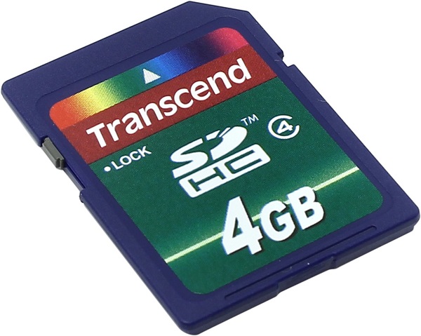

Карта памяти 4GB Transcend TS4GSDHC4 Transcend 4GB SDHC class 4, TS4GSDHC4