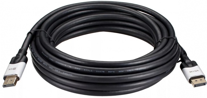 

Кабель интерфейсный DisplayPort- DisplayPort VCOM CG635-10M v1.4, 8K@60Hz, 10m, медь, CG635-10M