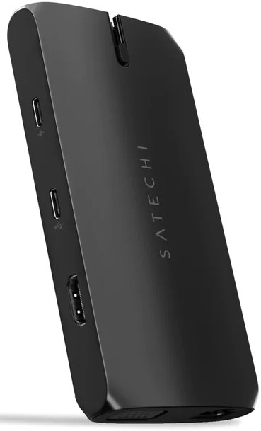 

Адаптер Satechi Type-C On-the-Go Multiport ST-UCMBAK HDMI, VGA, USB-C PD, Gigabit Ethernet, USB-A data ports, USB-C(не для зарядки/видео), Micro/SD ca, Type-C On-the-Go Multiport