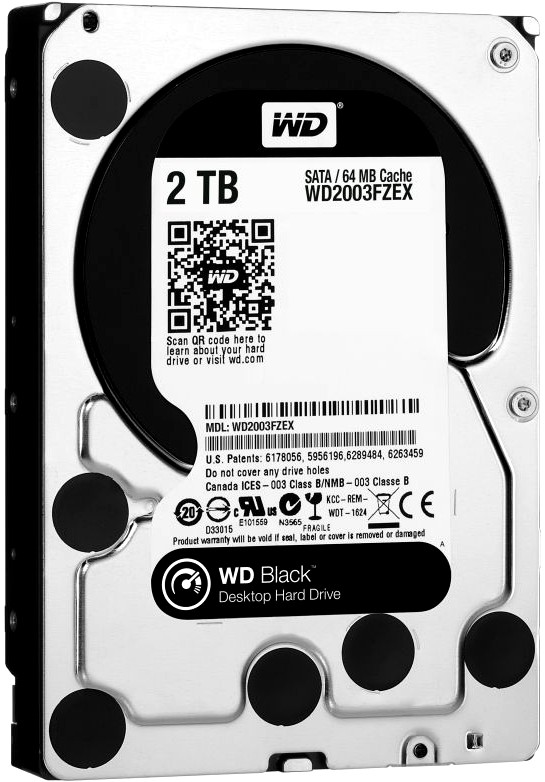 

Жесткий диск 2TB SATA 6Gb/s Western Digital WD2003FZEX-00SRLA0 Caviar Black 7200rpm 64MB, WD2003FZEX-00SRLA0