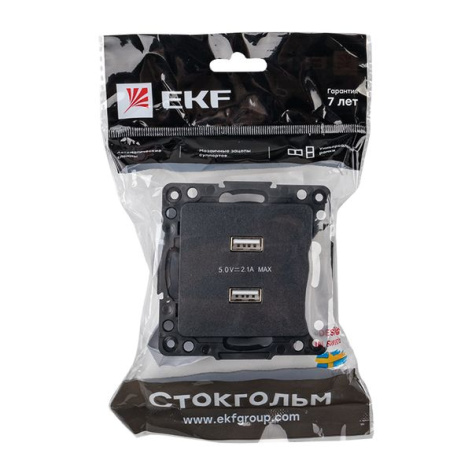 фото Розетка USB двухместная Механизм EKF EZR16-028-10-2USB в Омске
