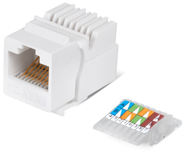 

Модуль Cabeus KJ-RJ45-Cat.6-Toolless (вставка) Keystone Jack RJ-45(8P8C), категория 6, без инструмента Toolless, белая, KJ-RJ45-Cat.6-Toolless