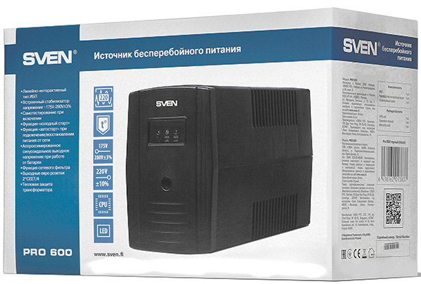 фото Источник бесперебойного питания  Sven Pro 600 в Красноярске