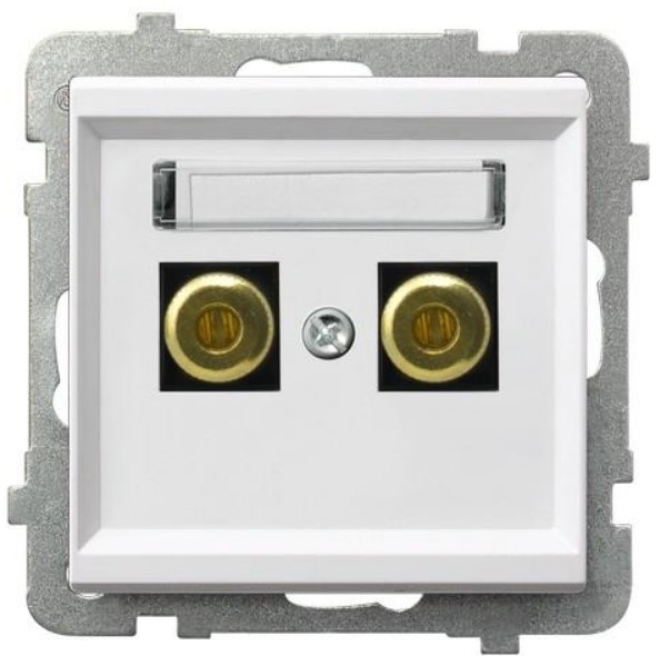 

Розетка Ospel GGN-1R/m/00 для динамиков, одинарная, белый, GGN-1R/m/00