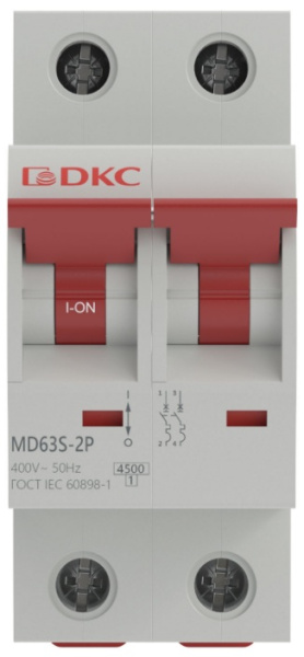 фото Автоматический выключатель модульный DKC MD63S-2PB16