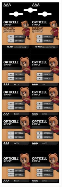 Изображение товара Батарейки OPTICELL 5050002 1.5 В 20 шт Мизинчиковые щелочные