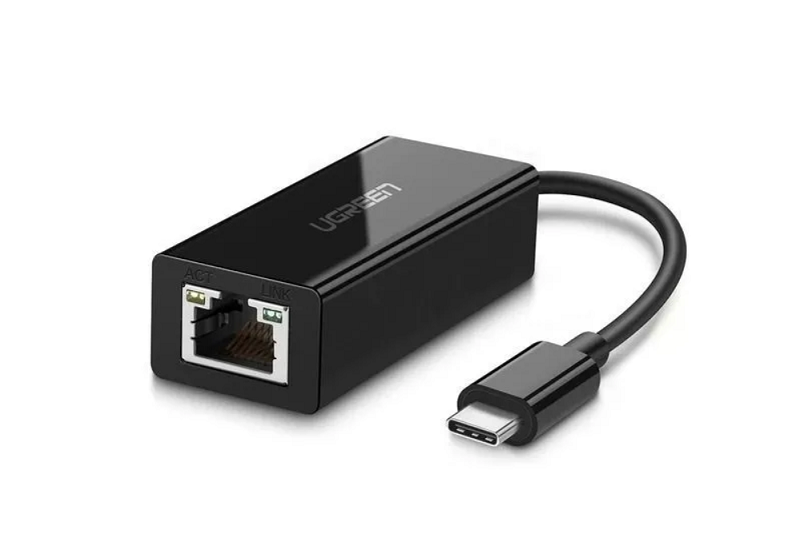 

Адаптер UGREEN US236 50307_ USB-C 3.1 GEN1 Male to 10/100/1000Mbps Ethernet Adapter, черный, US236