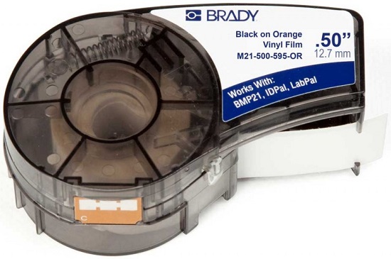 

Лента красящая Brady M21-500-595-OR brd142796 12.7mm/6.4m винил, черный на оранжевом, M21-500-595-OR
