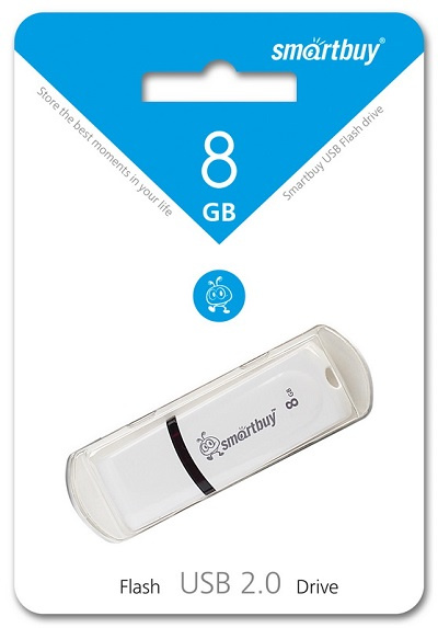 фото Накопитель USB 2.0 8GB SmartBuy SB8GBPN-W в Самаре