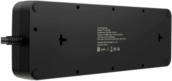 фото Сетевой фильтр AGNI TP-FO4U10E-C-2m-black в Самаре