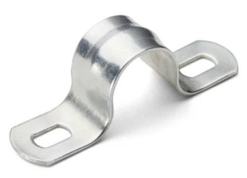 Изображение товара Металлическая двухлапковая скоба Промрукав PR08.2662 для труб и кабелей 50 шт