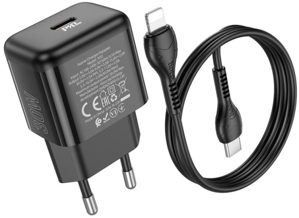 фото Зарядное устройство сетевое Hoco N32 Glory Black в Перми