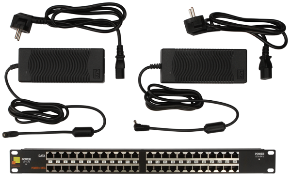 

Панель Lanmaster LAN-PP24-POE/A2 POE 19", 24 порта, с двумя блоками питания 48V, 120W, LAN-PP24-POE/A2
