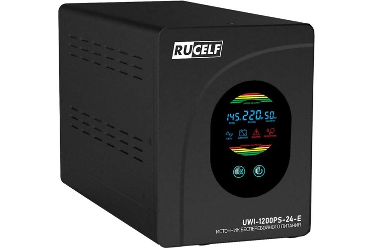 

Источник бесперебойного питания RUCELF UWI-1200PS-24-E Line-Interactive, 1200 ВА/900 Вт, UWI-1200PS-24-E
