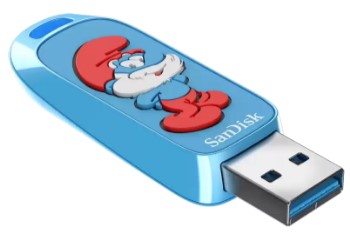

Накопитель USB 3.2 128GB SanDisk SDCZIS-128G-G46 Smurfs, SDCZIS-128G-G46