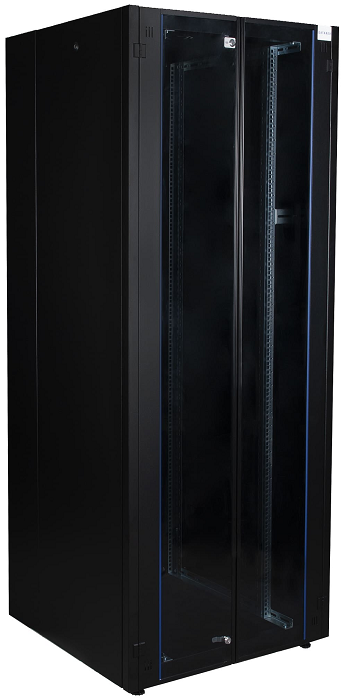 

Шкаф напольный 19", 42U Datarex DR-738541 телекоммуникационный 800х1000, двойная передняя дверь стекло, двойная задняя металлическая дверь, черный, DR-738541