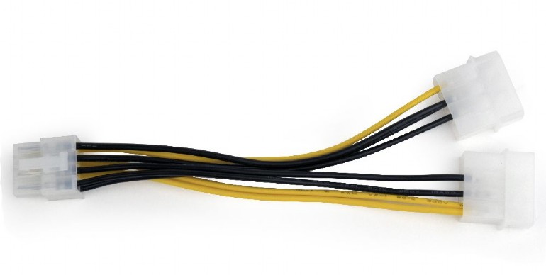 

Разветвитель Cablexpert CC-PSU-81 2хMolex->PCI-Express 8pin, для подключения в/к PCI-Е (8pin), 15 см, CC-PSU-81