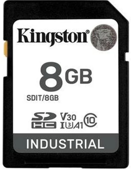 

Промышленная карта памяти SDHC 8Gb Kingston SDIT/8GB Industrial -40C to 85C C10 UHS-I U3 V30 A1 pSLC, SDIT/8GB