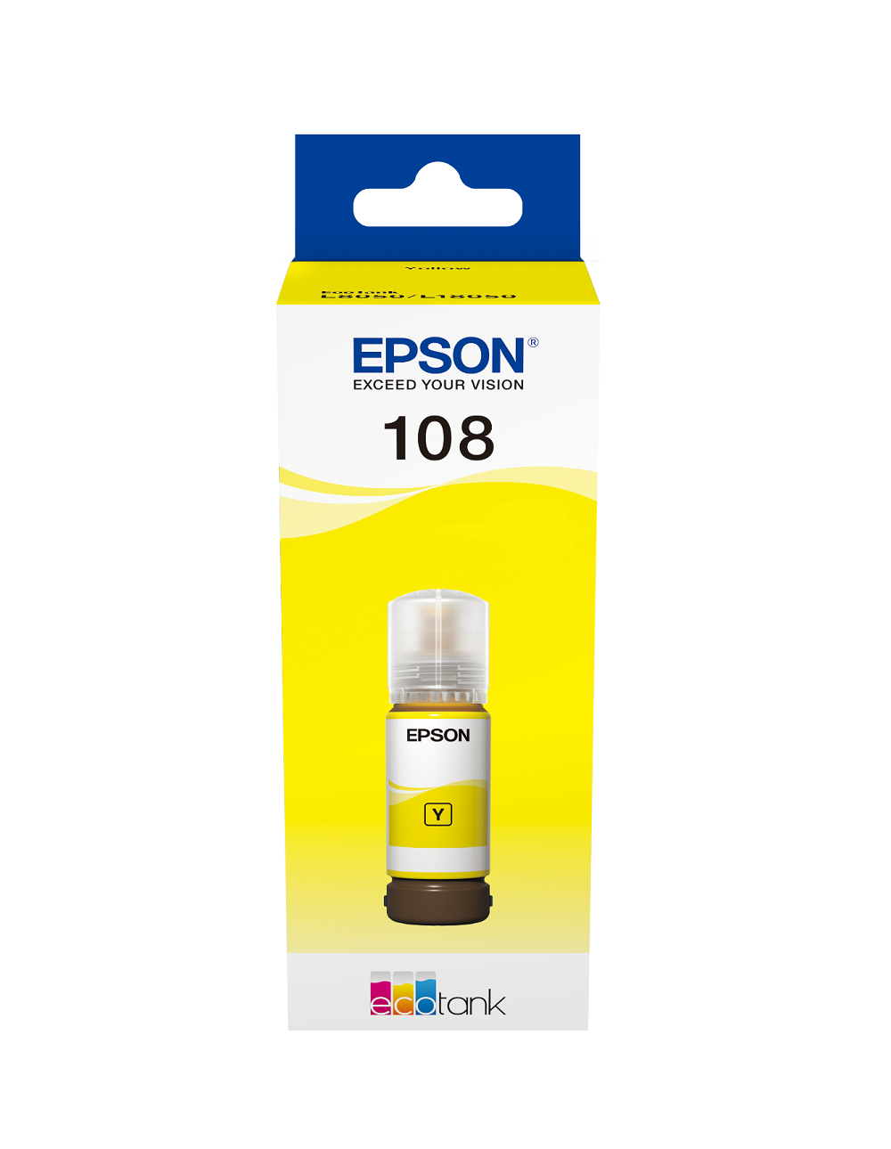 

Картридж Epson 108 EcoTank Ink C13T09C44A для Epson L8050/L18050, Yellow 70ml, 108 EcoTank Ink