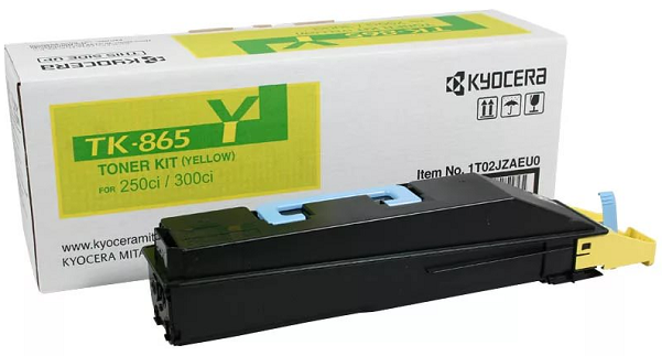 

Тонер-картридж Kyocera TK-865Y 1T02JZAEU0 для МФУ Kyocera TASKalfa 250ci/ 300ci Yellow 12000 страниц, TK-865Y