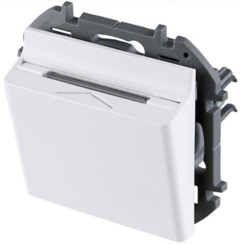 

Выключатель Legrand 673800 Inspiria белый для гостиничных номеров, 673800