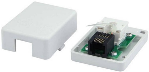 

Розетка настенная DKC RNW5E1WH CAT5E Keystone, 1 порт, RNW5E1WH
