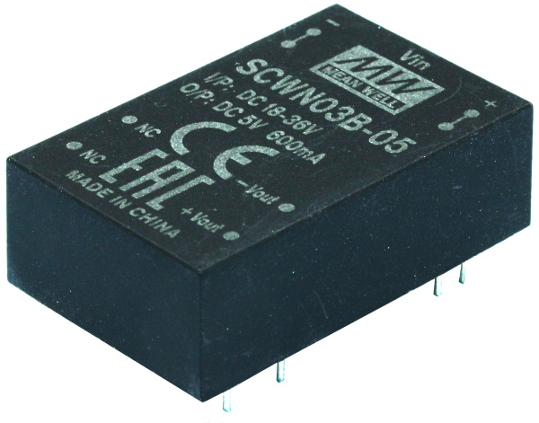 фото Преобразователь DC-DC модульный Mean Well SCWN03B-05 в Челябинске