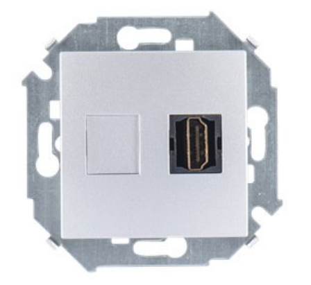 

Розетка Simon 1591407-033 для подключения HDMI-разъёма аудио/видео, v1.4, тип А,, алюминий, 1591407-033