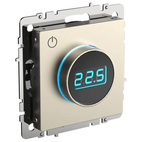 

Термостат электронный IEK BR-RT11-K37 BRITE с индикацией ТС10-1-БрШ Шампань, BR-RT11-K37