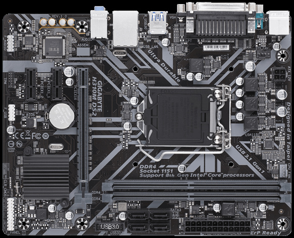 фото Материнская плата mATX GIGABYTE H310M DS2
