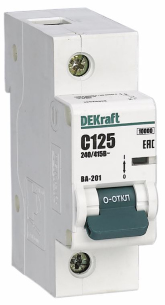 Изображение товара Автоматический выключатель DEKraft 13029DEK серии ВА-201 125А IP20