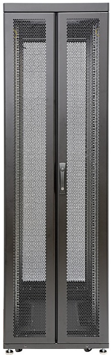 

Шкаф напольный 19", 42U Eurolan 60F-42-6A-95BL Rackcenter D9000 42U 600×1000, передняя дверь перфорированная двустворчатая, задняя дверь перфорированн, 60F-42-6A-95BL