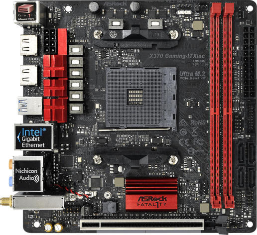 фото Материнская плата mini-ITX ASRock X370 GAMING-ITX/AC