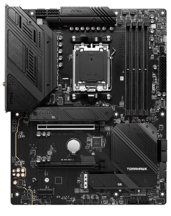 

Материнская плата ATX MSI MAG B650 TOMAHAWK WIFI (AM5, AMD B650, 4*DDR5 (7600), 6*SATA 6G RAID, 3*M.2, 3*PCIE, 2.5Glan, WiFi, BT, HDMI, DP, USB Type-C, MAG B650 TOMAHAWK WIFI