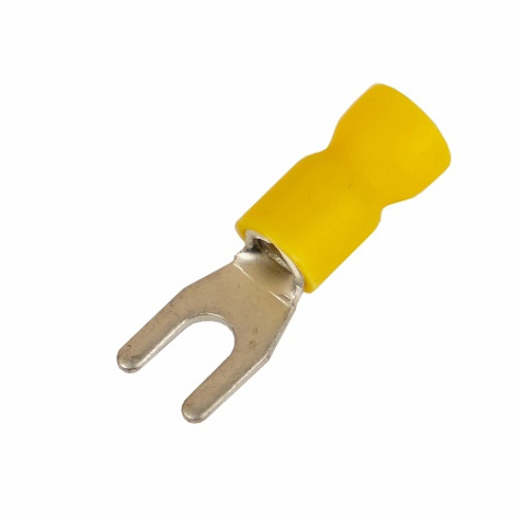 Изображение товара Наконечник вилочный DKC 2C16P-DS-PVC 6 мм² 100 штук медь желтый