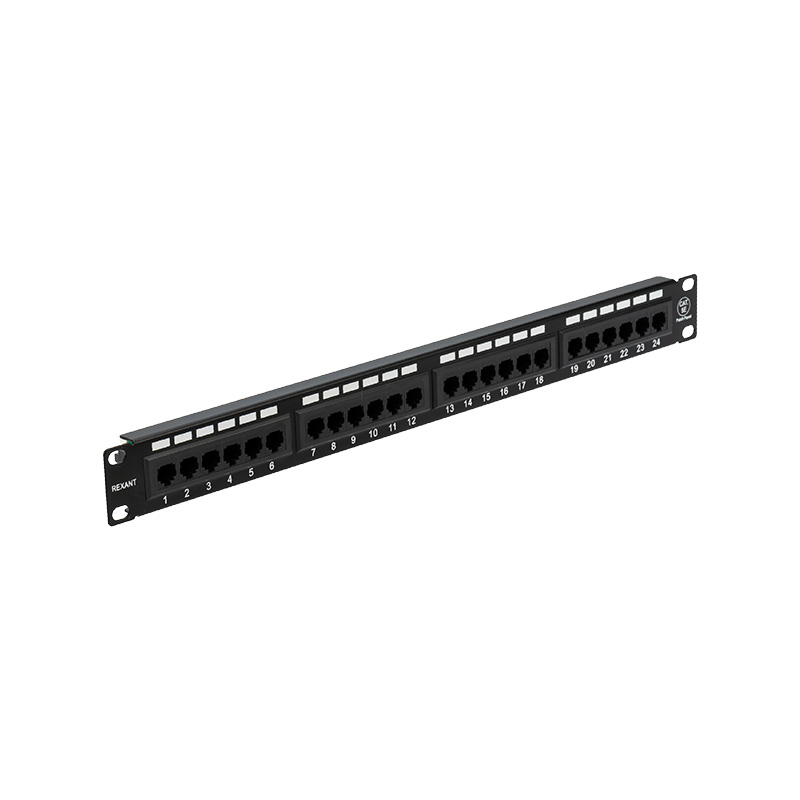 

Патч-панель 19", 24xRJ45, UTP, Кат. 5е Rexant 04-0021 1U, 04-0021