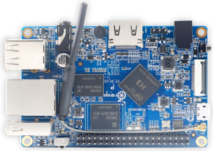 

Микрокомпьютер Orange Pi PC Plus Allwinner H3 1.6GHz, 1Gb, HDMI, LAN, 2xUSB, microSD, 40xGPIO, PC Plus
