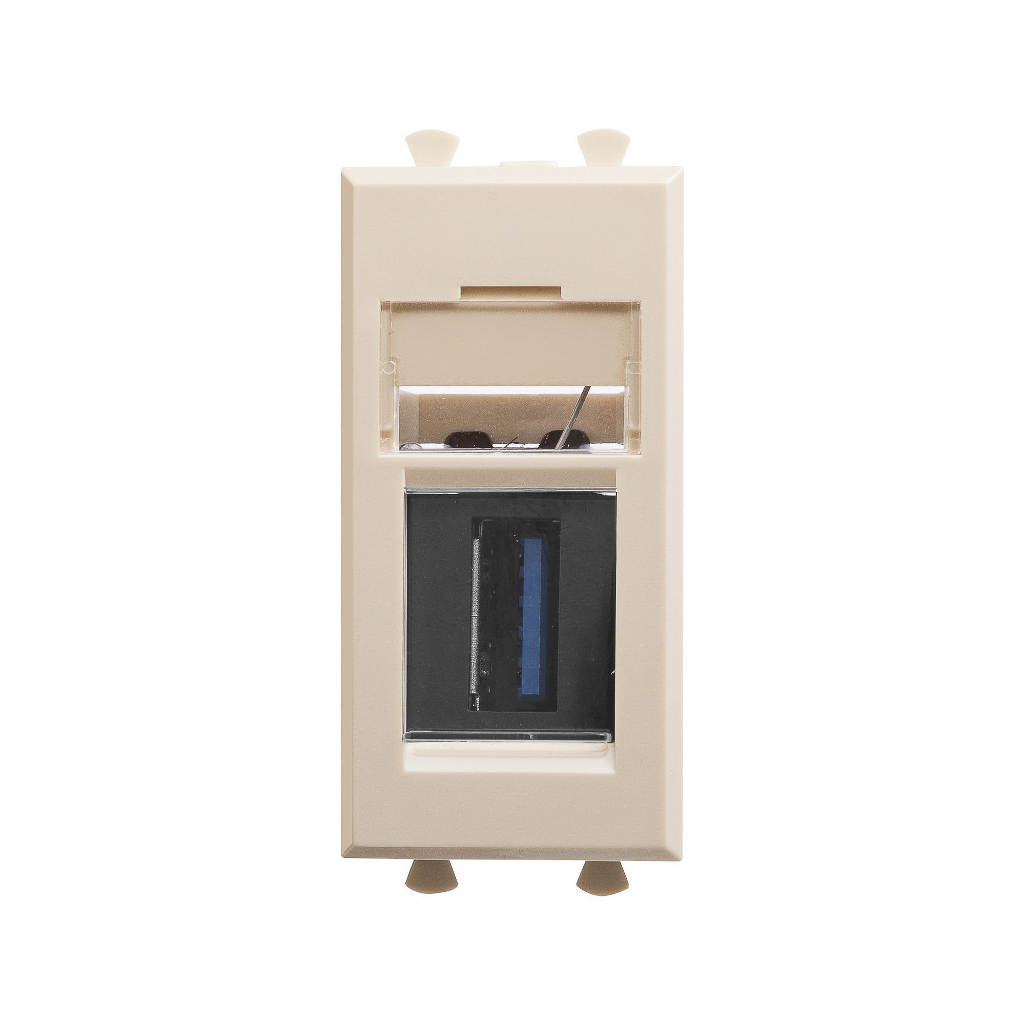 

Розетка DKC 4405301 USB 3.0 модульная, тип А-А, "Ванильная дымка", 1 модуль, "Avanti", 4405301