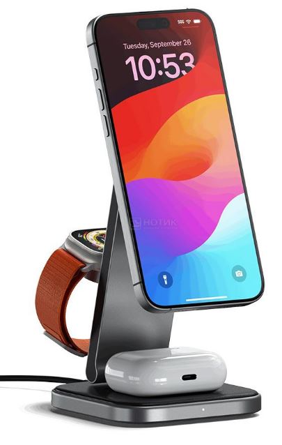 

Зарядное устройство беспроводное Satechi ST-Q31FM-EA 3-IN-1 FOLDABLE QI2 WIRELESS CHARGING STAND. ЦВЕТ: СЕРЫЙ КОСМОС, ST-Q31FM-EA