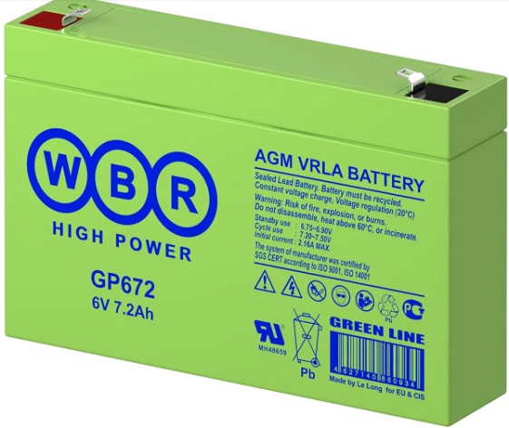 фото Аккумулятор  WBR GP672 WBR в Уфе