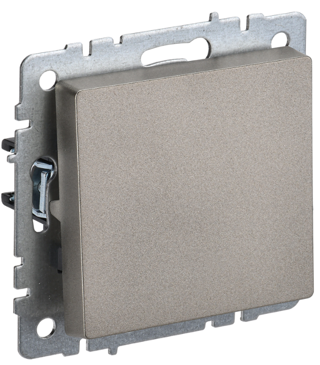 

Выключатель кнопочный IEK BR-V14-0-10-K37 BRITE 10А ВС10-1-4-БрШ Шампань, BR-V14-0-10-K37