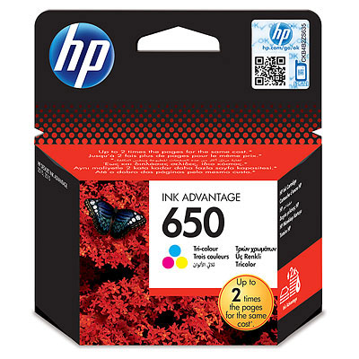 

Картридж HP 650 CZ102AE для принтеров HP DJ IA 2515/2516, трехцветный, 200 стр, 650