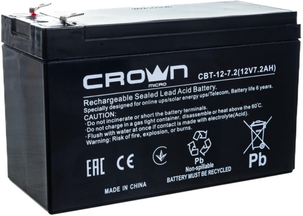 фото Аккумулятор  Crown CBT-12-7.2 в Уфе