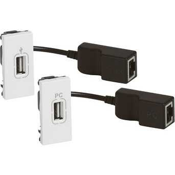 

Усилитель Legrand 078748 Программа Mosaic - USB, с разъемом гнездо для линии передачи данных, передатчик+приемник, 1 модуль, белый, 078748