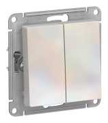 фото Выключатель двухклавишный кнопочный  Systeme Electric ATN000417