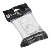 фото Розетка двухместная без заземления EKF EXR10-102-10