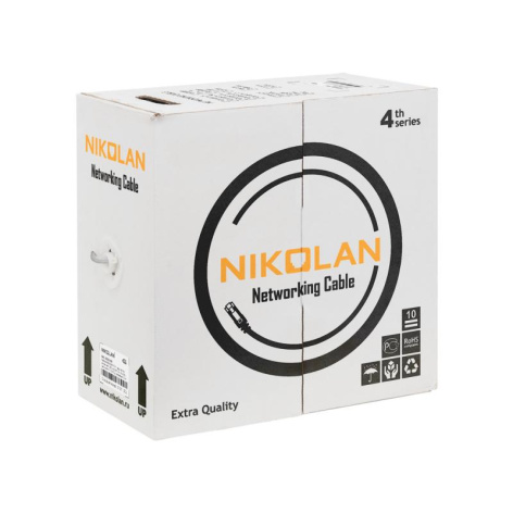 фото Кабель витая пара U/UTP 5e кат. 4 пары NIKOLAN NKL 4100A-GY в Уфе